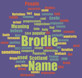 Brodie | Baby Name | Meaning & Popularity | Scottish Boys Names